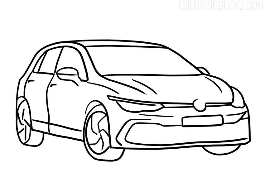 Golf GTI Coloring Page