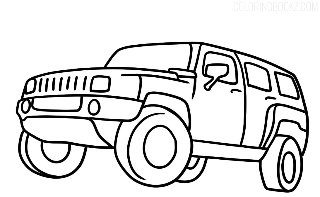 Hummer H3 Coloring Page