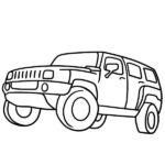 Hummer H3 Coloring Page