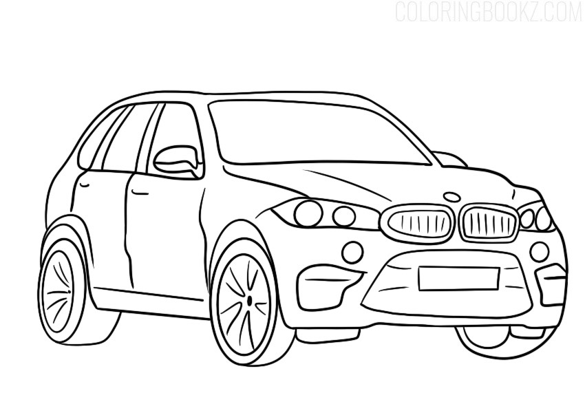 BMW X5M Coloring Page