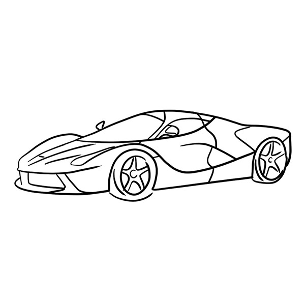Ferrari LaFerrari Coloring Page - Coloring Books
