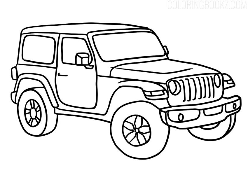 Jeep Wrangler Coloring Page
