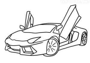 Lamborghini Aventador Coloring Sheet - Coloring Books